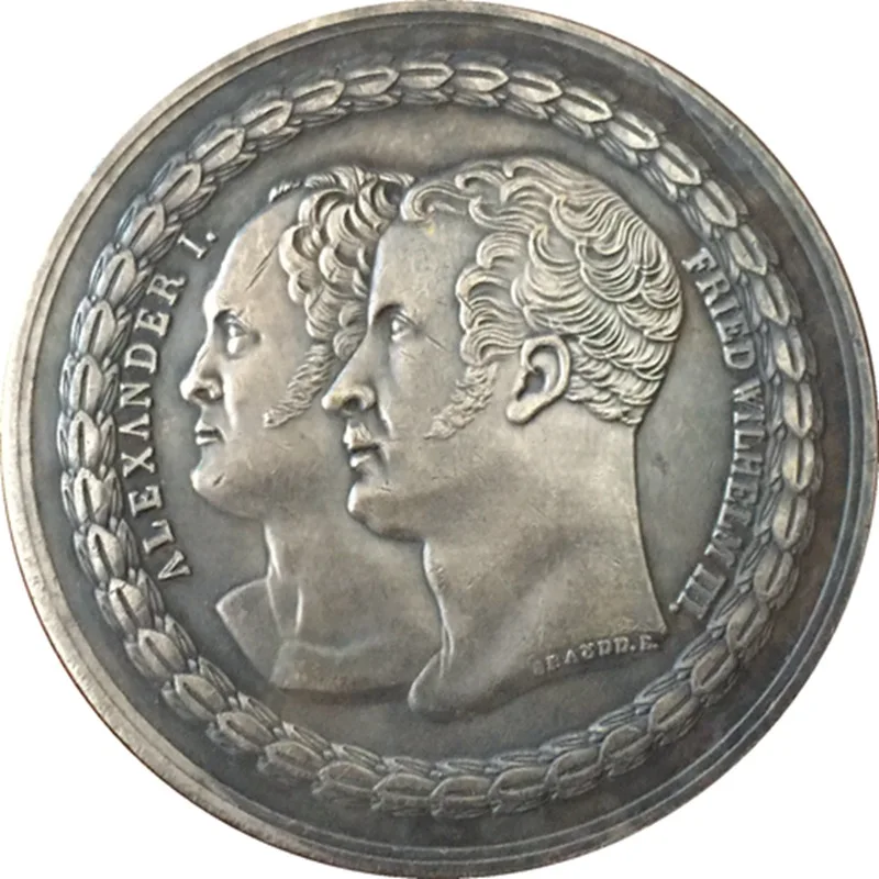 

Russian medal 1815 antique coins handicraft coins