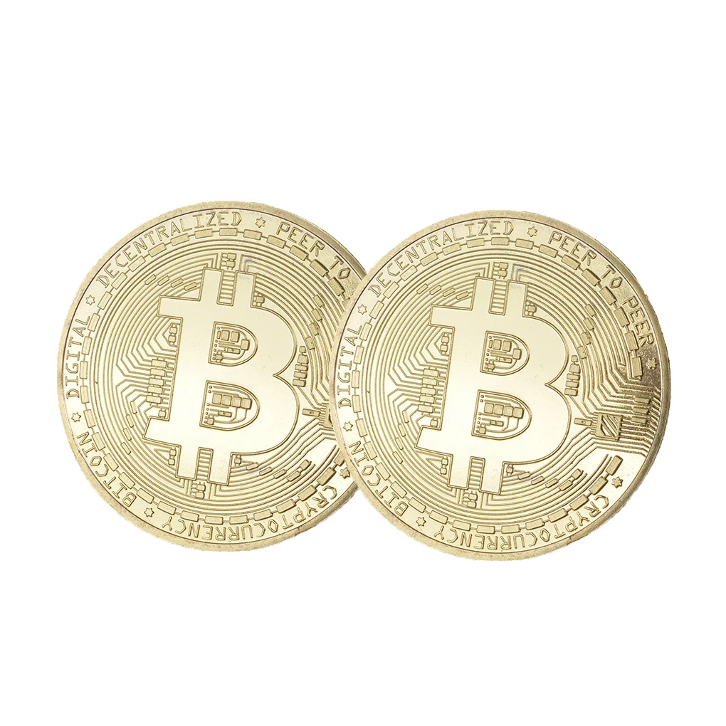 

Gold Plated Bitcoin Coin Collectible Art Collection Gift Physical Commemorative Casascius Crypto Coin Metal Antique Imitation