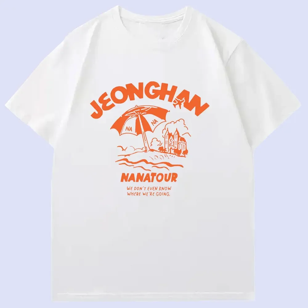 Корейские топы с круглым вырезом Nana Tour футболкой принтом Seventeen пляжные футболки
