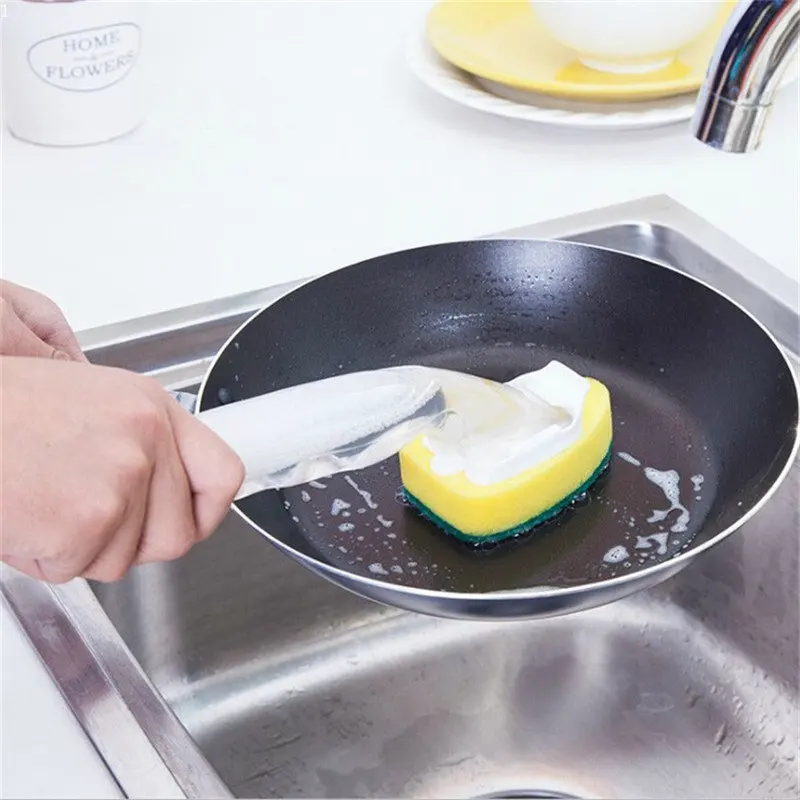

Kitchen Soap Dispensers Kitchen Supplies Cleaning Brushes Scrubbers Dishwashing Tools Replaceable Sponges Kitchen Accessories