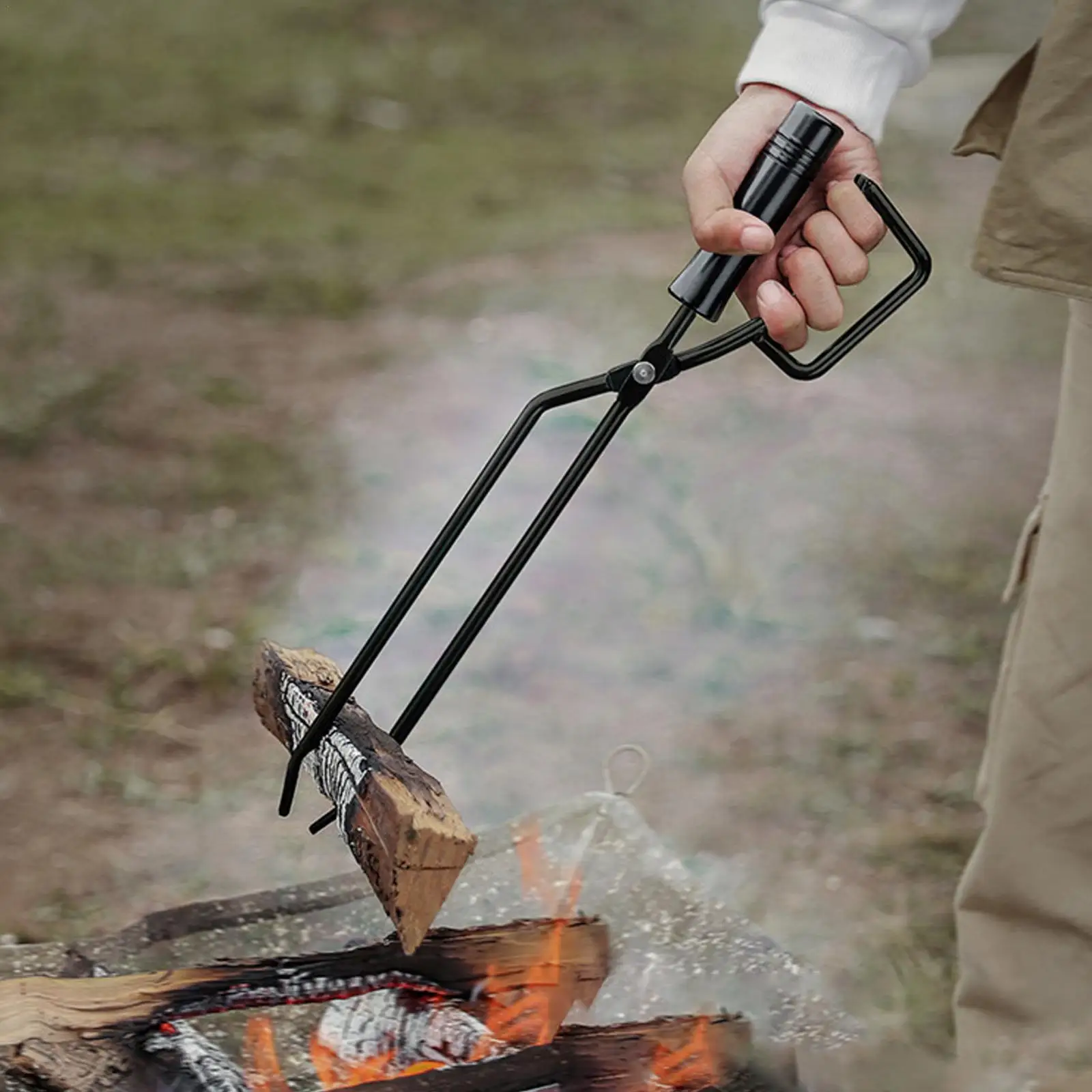 

Barbecue Carbon Clip Charcoal Fire Tongs Shears Cooking Tong Camping Bonfire BBQ Clip Wood Grabber BBQ Clamp Kitchen Tool