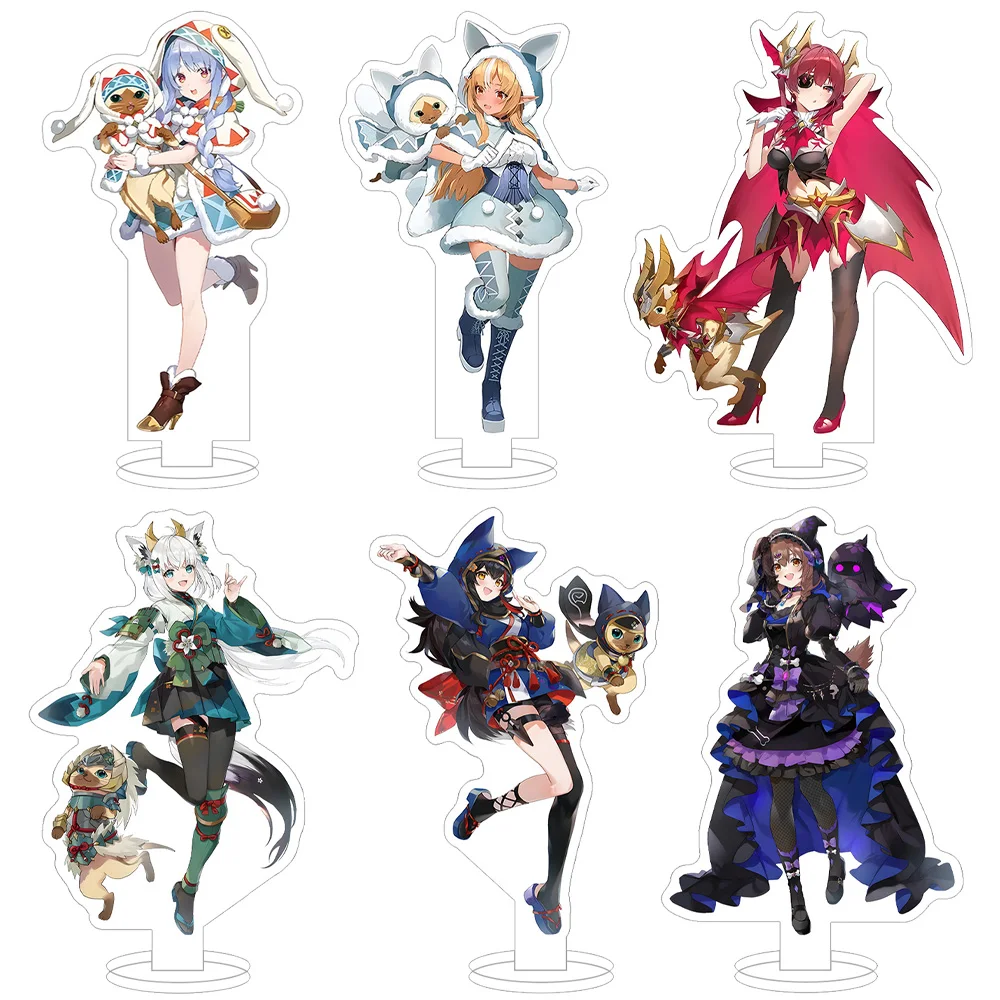 Фото VTuber Hololive new Monster Hunter x Hololive Houshou Marine Usada Pekora Inugami Korone Аниме Игрушка Акриловая подставка украшение для стола №1