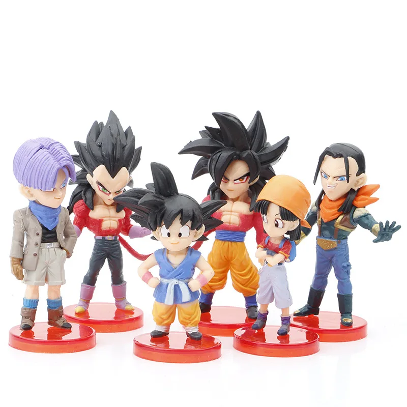 

6Pcs/Set Cartoon Anime Dragon Ball Action Figures Toys Collection PVC Model Dolls Home Decoration For Kids Birthday Gifts