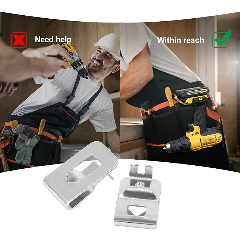 

2Pcs Belt Clip Hooks For DeWalt 18V 20V Drill Driver N268241 N169778 DCD980 Portable Tool Belt Hooks Storage Holder Accessories