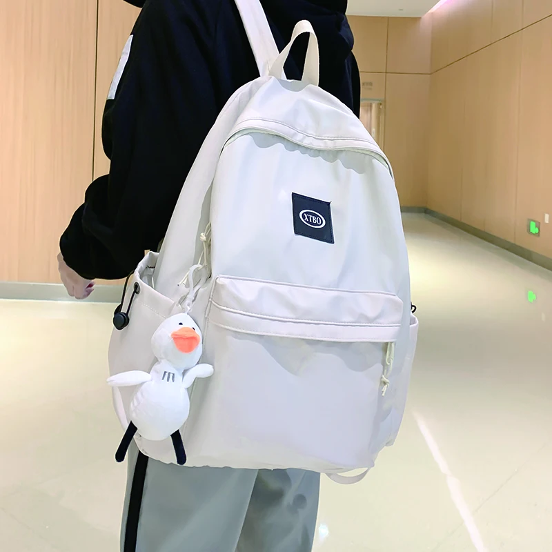 

Вместительный рюкзак из ткани «Оксфорд» для милых девушек, однотонная школьная сумка, Женский дорожный рюкзак с защитой от кражи, холщовый ...