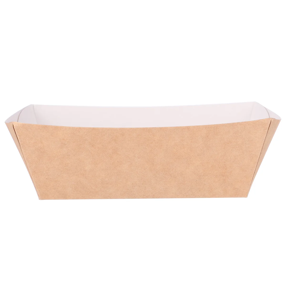 

100 Pcs Cupcakes Containers Kraft Paper Food Trucks Unpack Paper Fruit Tray Friendly Kraft Paperboard