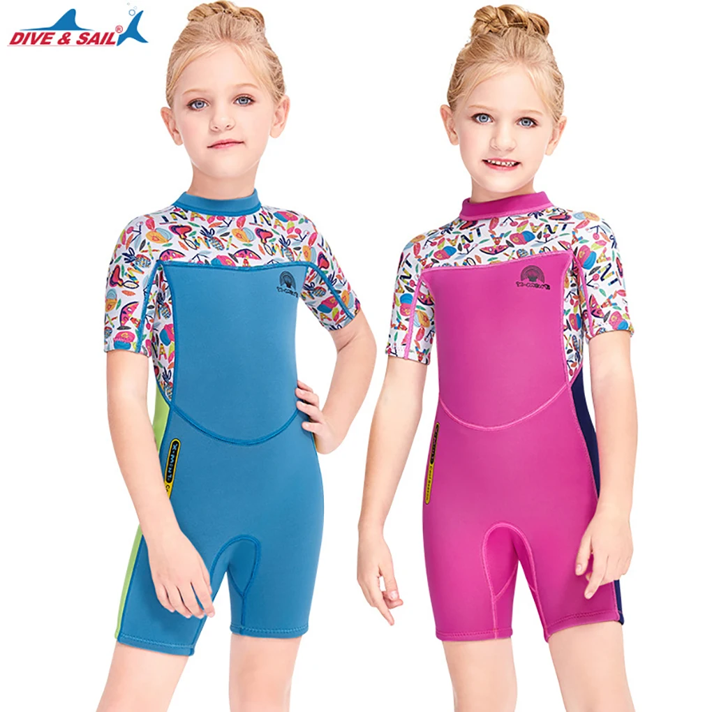 

Children Wetsuits Diving Suit Warm Keeping 2.5 MM Swimsuit for Youth Diving Snorkeling Surfing Swimming Blue XXL