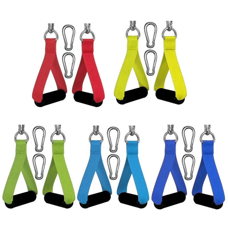 

2Pcs Gym Resistance Bands Handles Anti-slip with D-ring Pull Rope Cable Machine Attachment Heavy Duty Equipment Drop Shipping