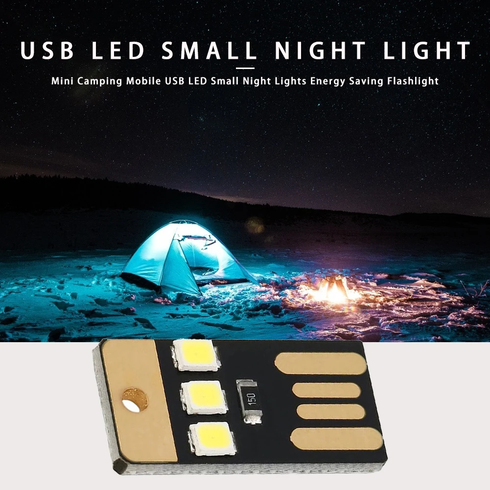 

Миниатюрный энергосберегающий Мобильный USB светодиодный фонарик для кемпинга