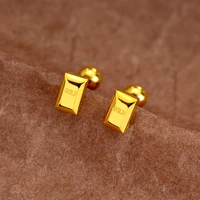 stainless medical titanium steel stud earring gold brick small earrings male ear bone nail lip piercing body jewelry wholesale