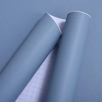 pure blue grey self adhesive wallpaper rolls for walls waterproof vinyl paper for furniture room decor pvc adhesive wall sticker