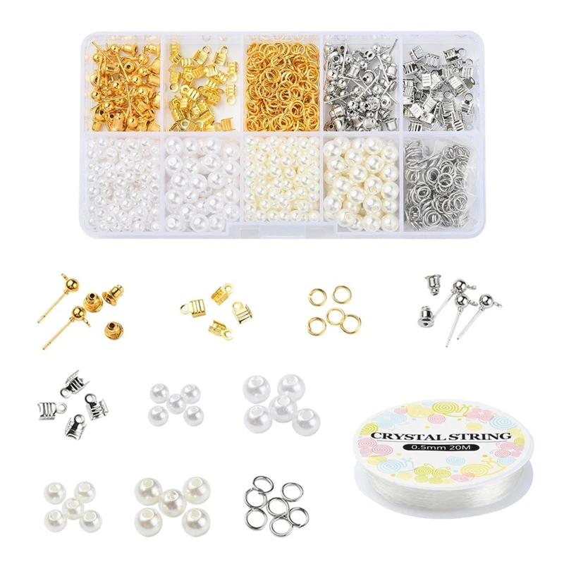 

_ 4 мм 6 мм Белые Перламутровые Бусины с гвоздиками, аксессуары для самостоятельного изготовления ювелирных изделий, украшения для дома