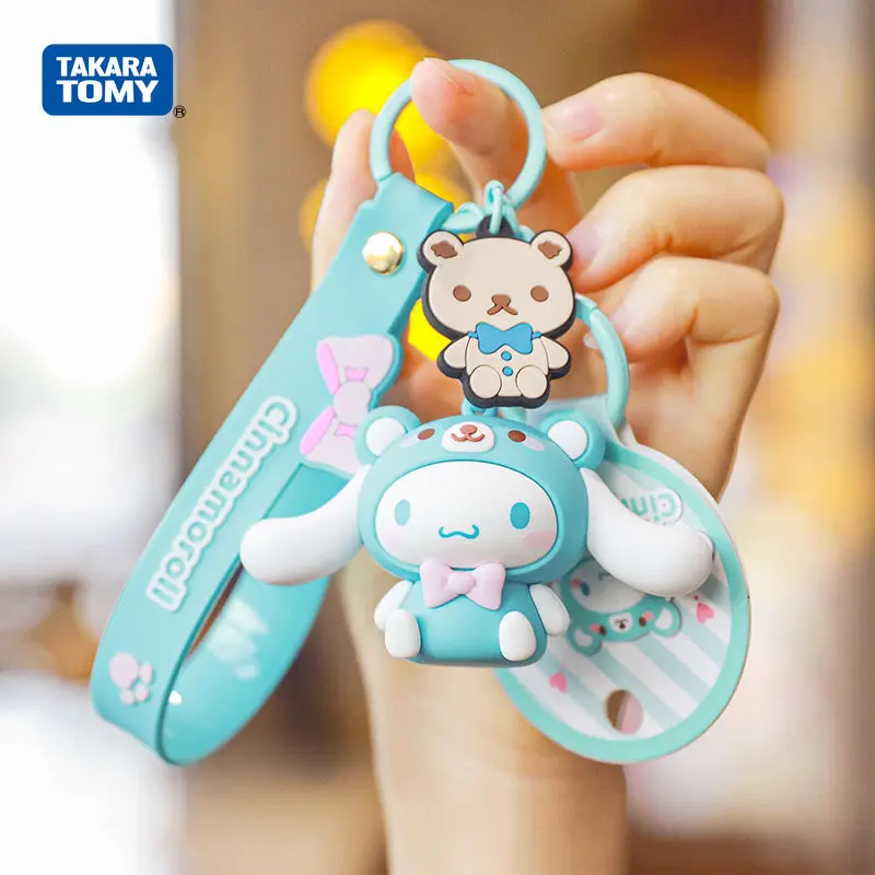 

Takara Tomy Hello Kitty Cinnamoroll Babycinnamoroll Melody Clow M Keychain Cute Schoolbag Pendant Women's Bag Ornaments