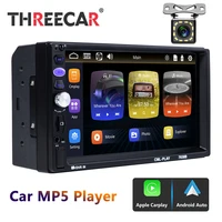 autoradio car mp5 player apple carplay android auto touch screen mirror link universal 2 din 7inch hd reversing bluetooth tf usb