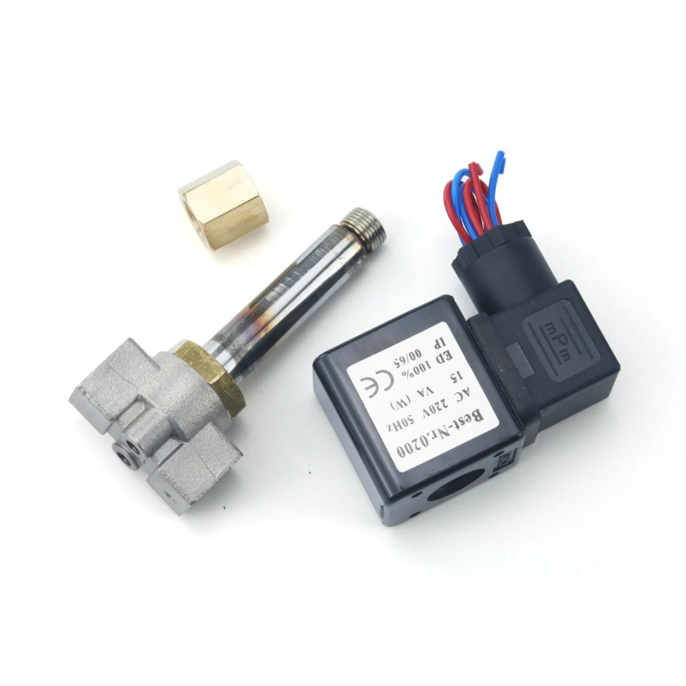 1/4" Normally Open SS 304 Stainless Steel Solenoid Valve 2 Way Oil Acid Pipe Fitting Tube DSJ-M YDF-LOK LOK AC220V DC12V |