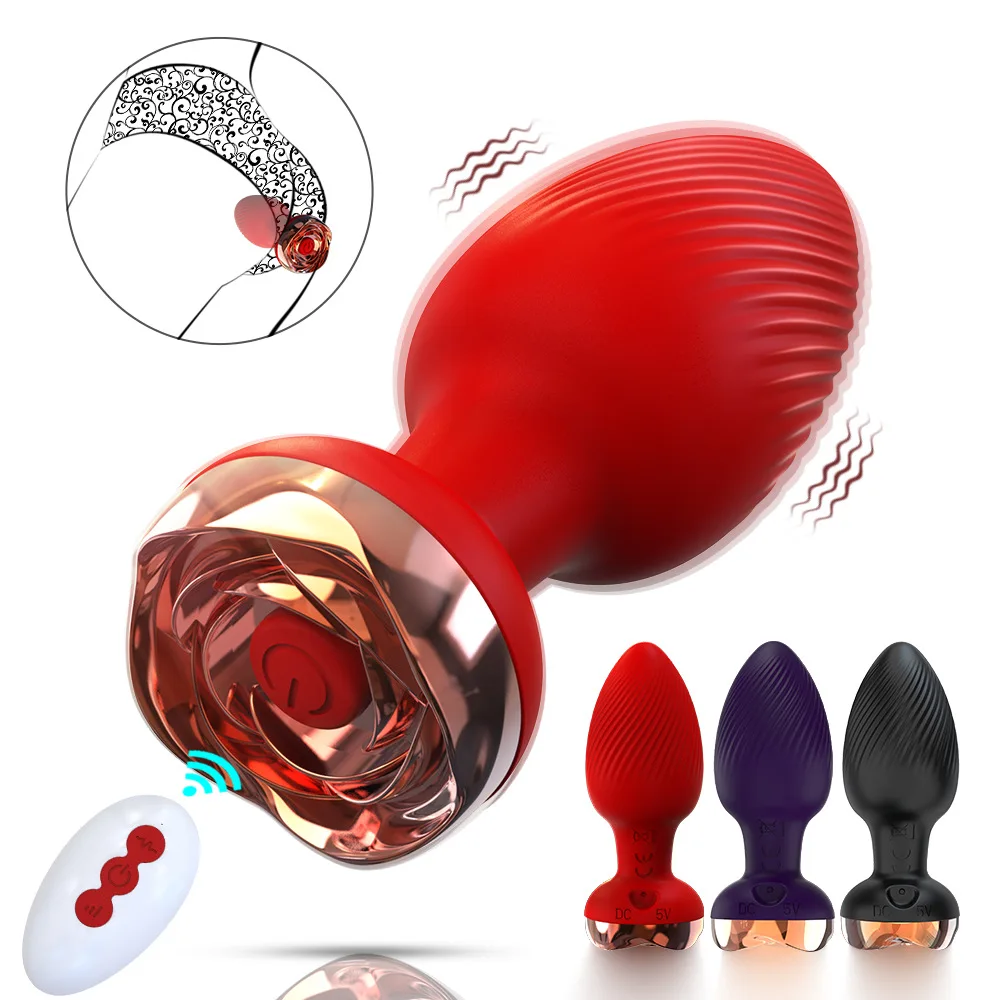 Анальная пробка с дистанционным управлением вибратор мужская 10-режимным