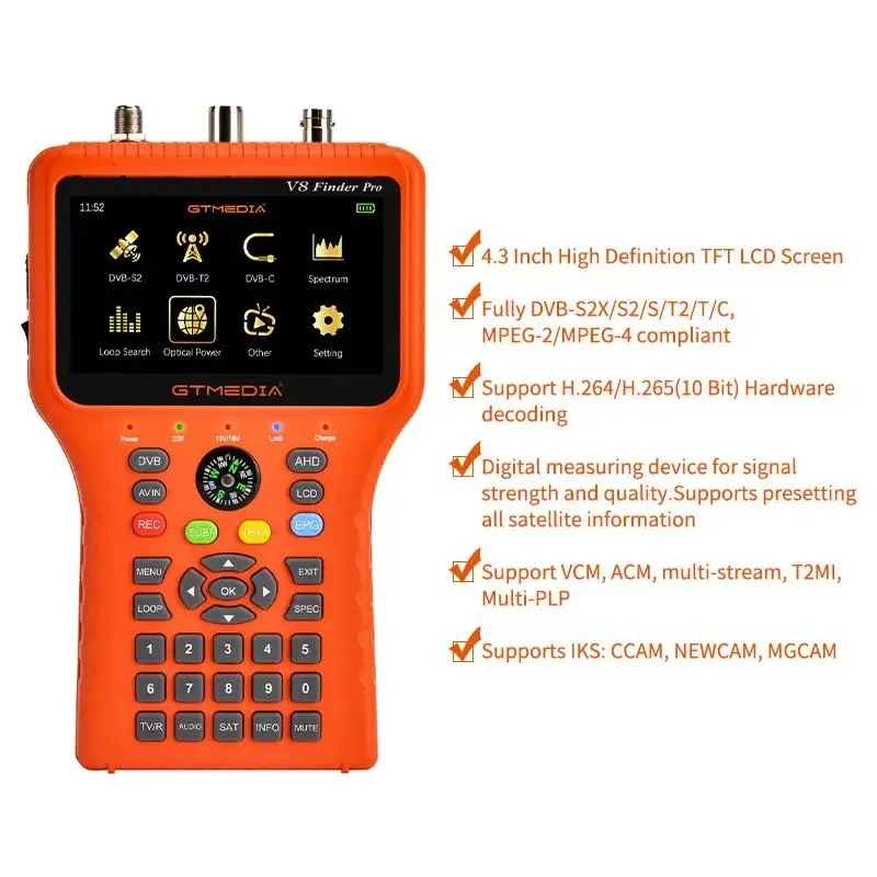 Приемник спутникового ТВ GTMEDIA V8 Finder2/Pro2 с высоким качеством 3 5-дюймовым