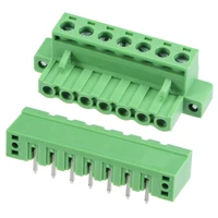 uxcell pcb mount screw terminal block 5 08mm pitch 7 pin 10a plug in for electrical instruments 5 set
