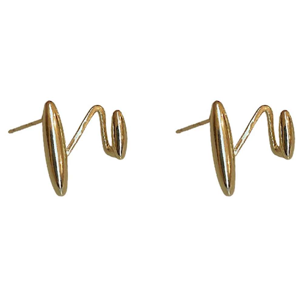 

Earrings Womenstud Gold Small Studs Tiny Simple Minimalist Geometricear Jewelry Bar Circle Spiral Cartilage Earring