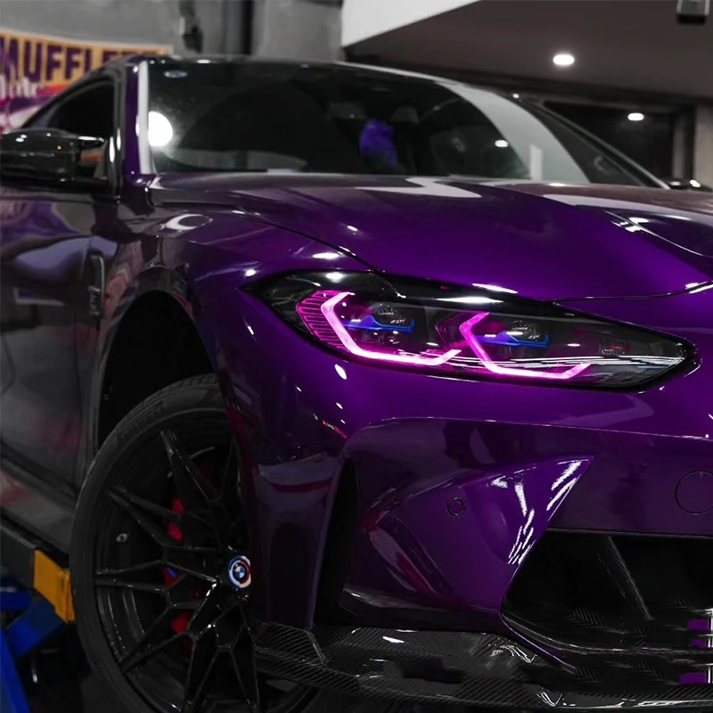 Для BMW 4 серии M3 M4 i4 2020-2023 G22 G23 G26 G80 G82 лимонно-желтый модуль DRL красно-фиолетовые