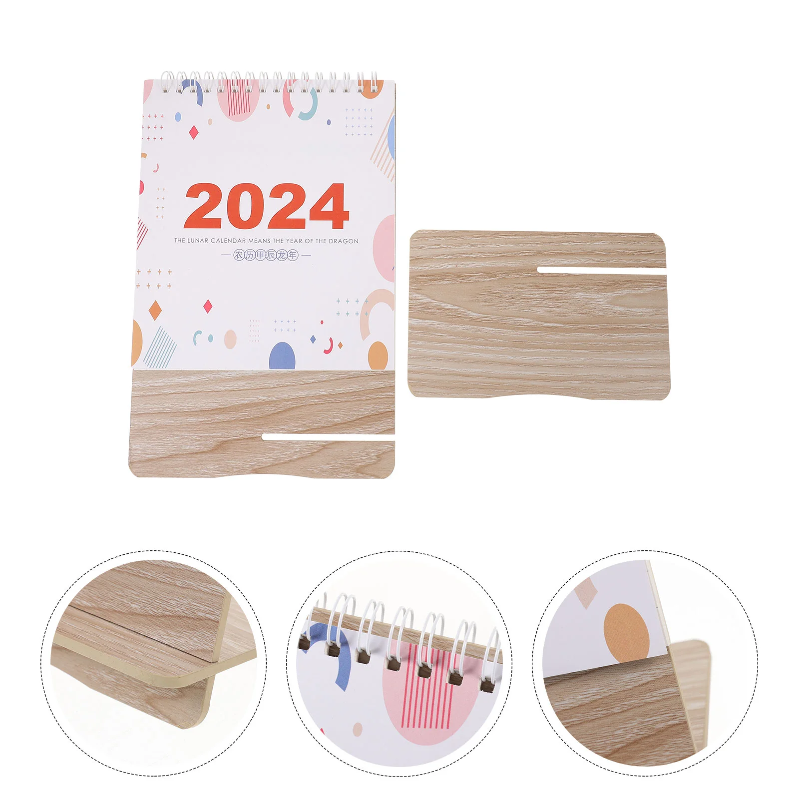 

Desk Calendar Decorative Household Standing Wood Desktop Office Month Daily Home Accessories