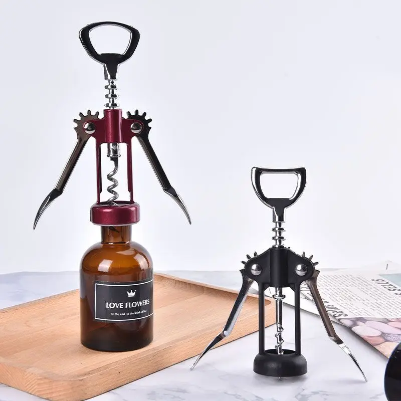 

Portable Red Wine Opener Wing Type Metal Wine Corkscrew Bottle Openers Kitchen Tools