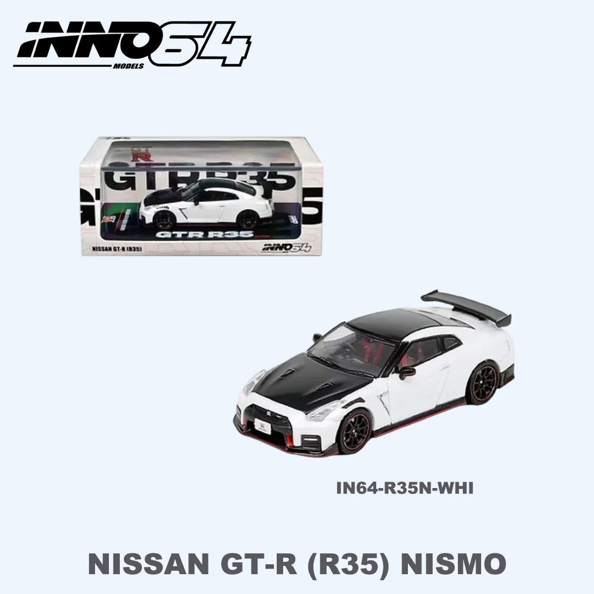 INNO64 1:64 Nissan GT-R R35 NISMO 2, 2 варианта, полностью карбоновые, черныебелые, с литой моделью автомобиля, стандартная версия, в наличии (art.: 3920dbcdde73c) - 3920dbcdde73c