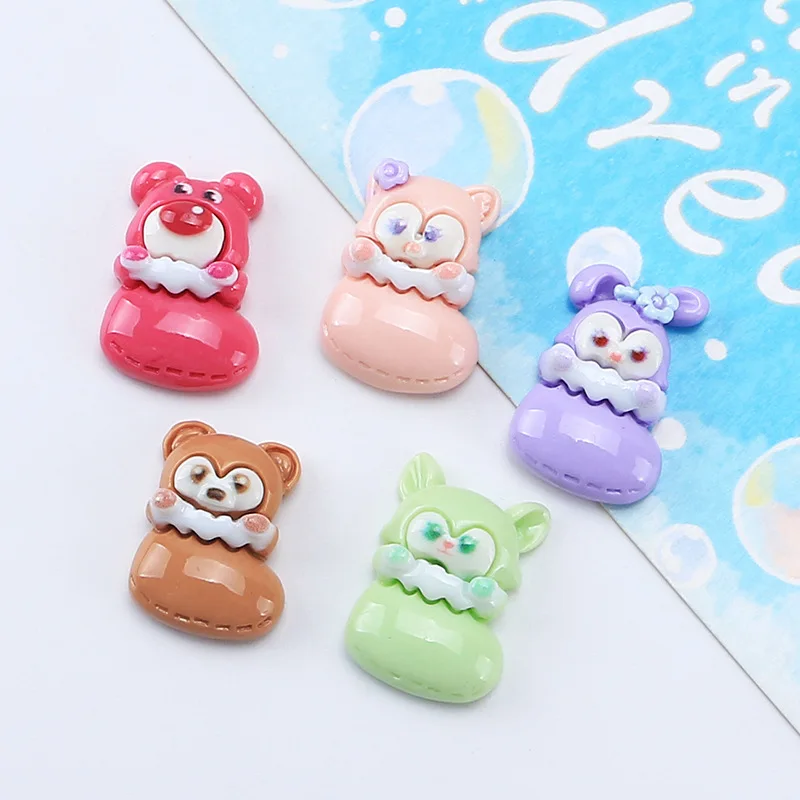 

Бесплатная доставка, 100 шт./партия, новинка, милые полимерные мини-заколки для волос с плоской задней стороной из мультфильма, аксессуары для...