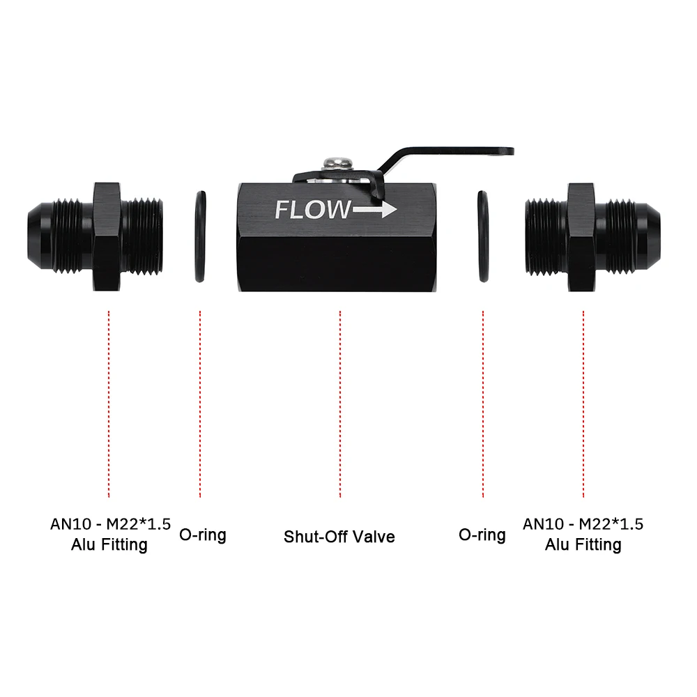 VRracing-AN6 6AN алюминиевый Встроенный топливный фильтр отключение клапана w/кабель