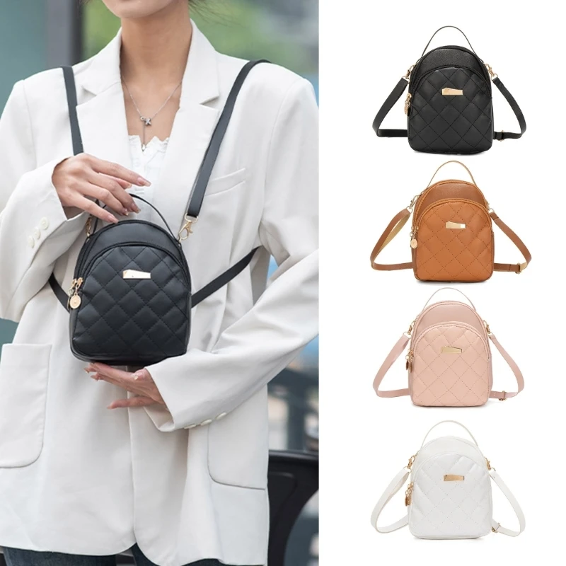 Ladies Small Phone Pouch Women Pu Leather Backpack Ins