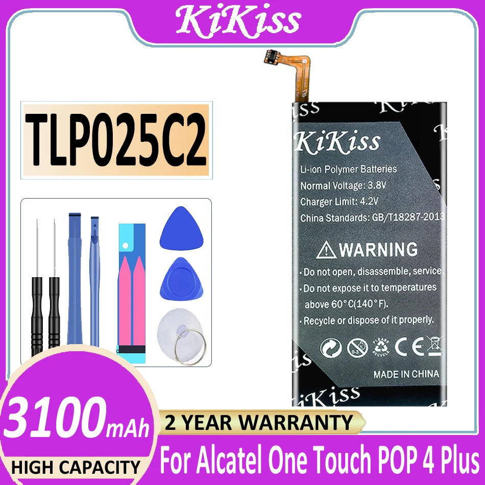 

3100mAh Battery For Alcatel OT-5095/5095B/5095I, OT-5095K/L/Y, Touch Pop 4S TLP025C1/TLP025C2 Batteries + Free Tools