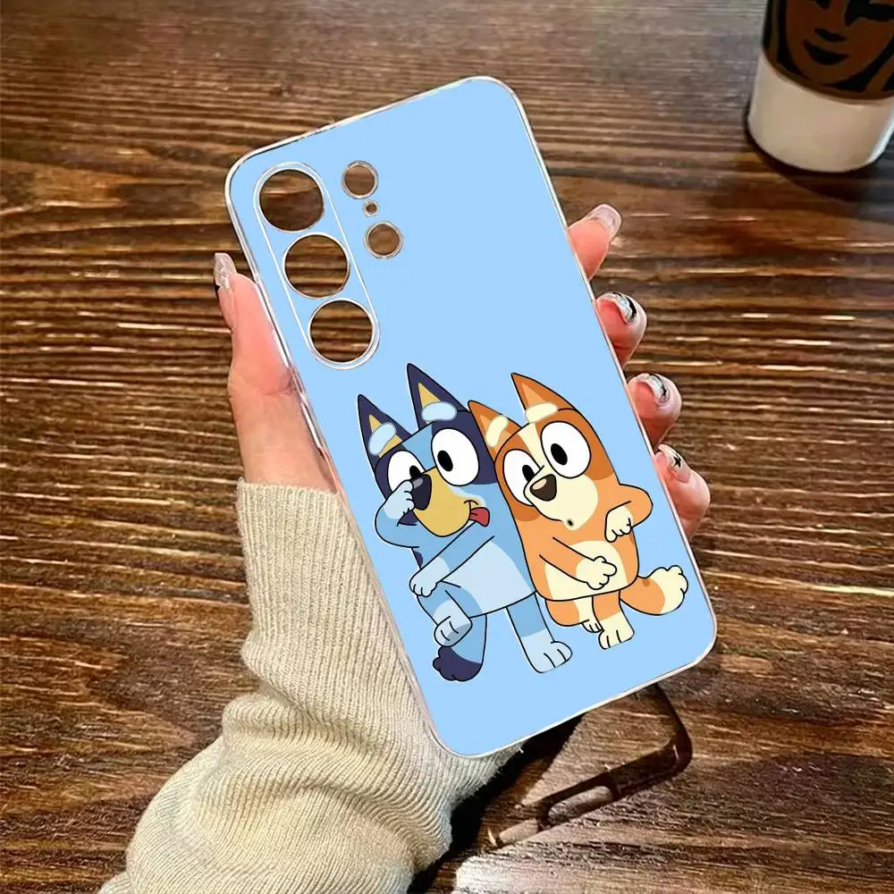 Фото Чехол для телефона Anime S-Bluey-Y для Samsung S26,25,24,23,22,21,20,30,Ultra,Plus,Fe,Lite, прозрачный чехол SS №2