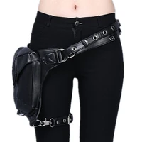waist bags shoulder backpack leather women bag steam punk bag holster purse bag thigh leg pack pocket fanny pack