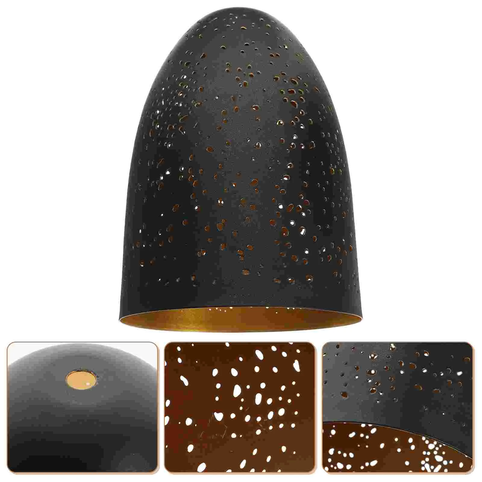 

Pendant Lamp Cage Drum Shade Black Light Bulb Bedside Lampshade Vintage Wall Lights Ceiling Hanging