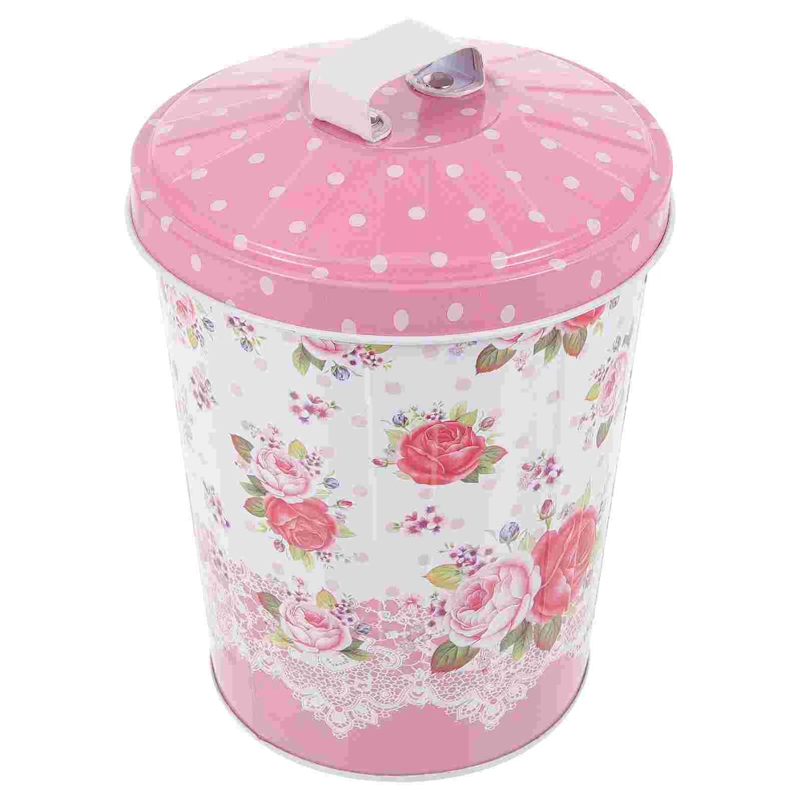

Tinplate Storage Bucket Candy Box Wide Mouth Jars Gift Cookie Tins Party Favor Packaging Lids Holiday
