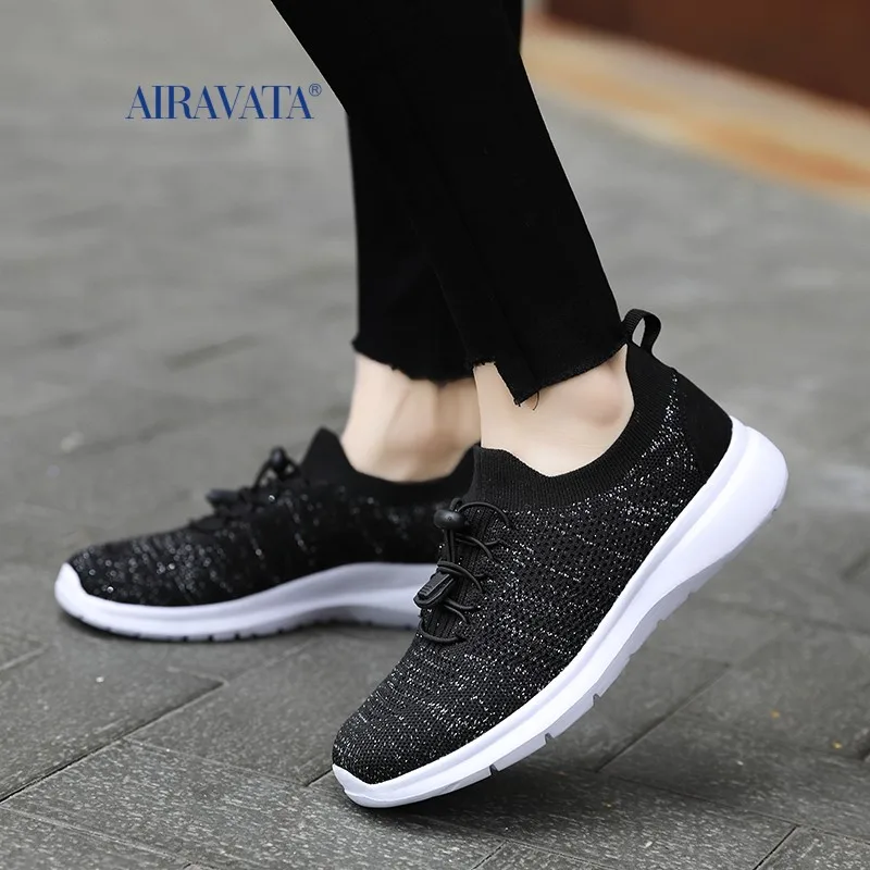 Fashion Women Lightweight Sneakers Walking Shoes Outdoor Sports Shoes Breathable Mesh Comfort Tenis Feminino Lace Up