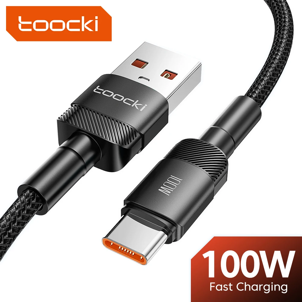   Toocki 초고속 충전 USB C 케이블, 화웨이 아너, 삼성, 샤오미, USBC 데이터 충전 케이블, 1M, 2M, 100W 
