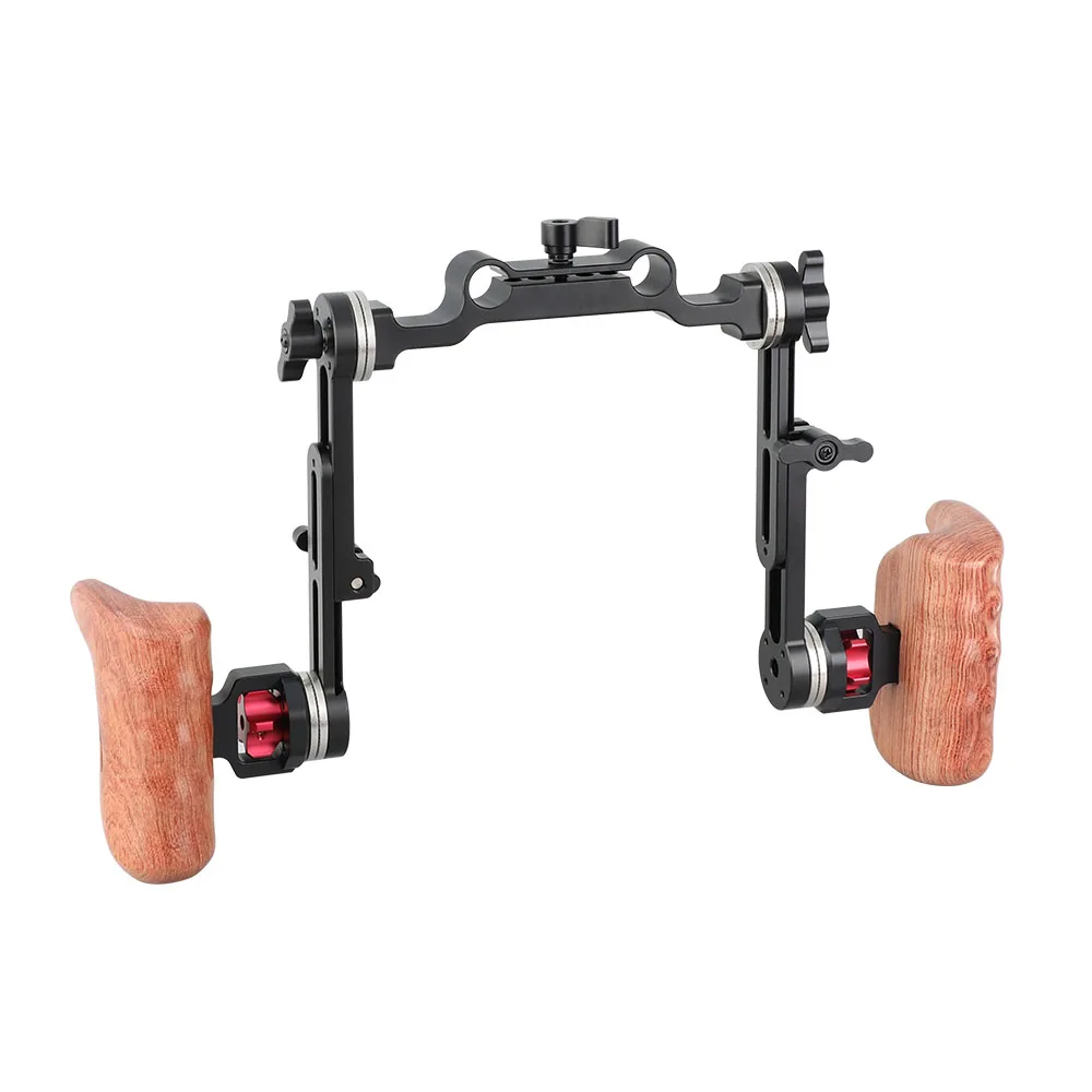 HDRIG Shoulder Rig Kit Extension-type Shoulder Rig Wooden Handle Grip With M6 ARRI Rosette Mount