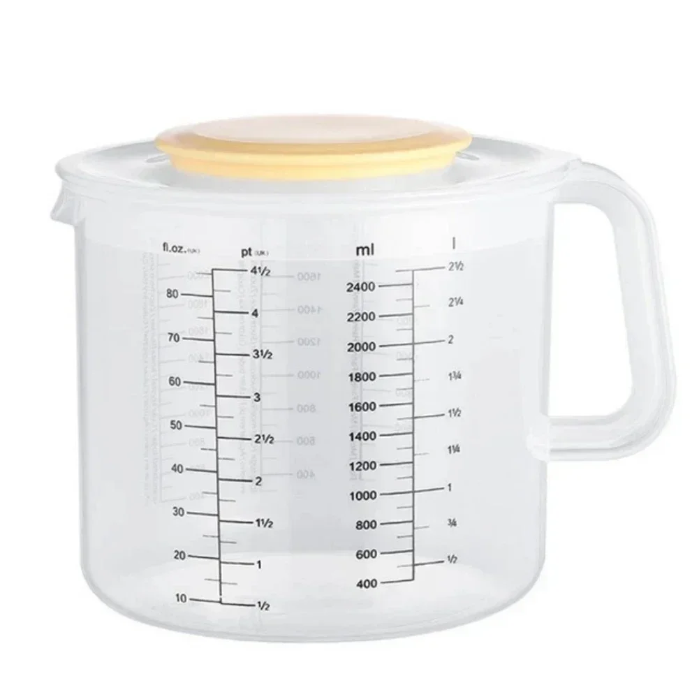 Мерный стакан большой емкости 2 5 л с крышкой прозрачная пластиковая миска для