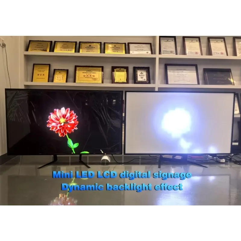 Фото 32'' 43'' Android 11 LCD цифровой дисплей с мини-LED подсветкой, настенный, с локальным затемнением, для меню в ресторанах и отелях. №3
