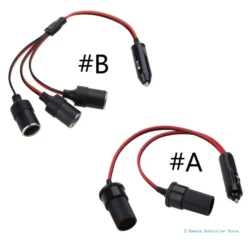 

BX0E 12V 24V Car Power Adapter Plug Socket 2/3-Way Cigarette Lighter Splitter