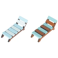 112 scale doll house mini beach lounge chair recliner for garden doll house decor craft kids pretend play toy
