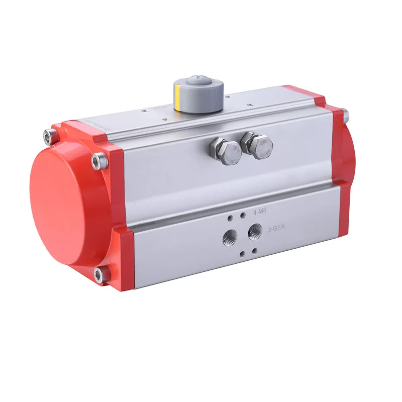 

RAT190-DA piston type pneumatic actuator 90 degree double acting spring return rotary piston air operated pneumatic actuator