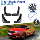 Для Skoda Rapid Spaceback хетчбэк универсал 2013  2019 автомобильный брызговик 4x крыло брызговиков аксессуары для стайлинга защитный брызговик