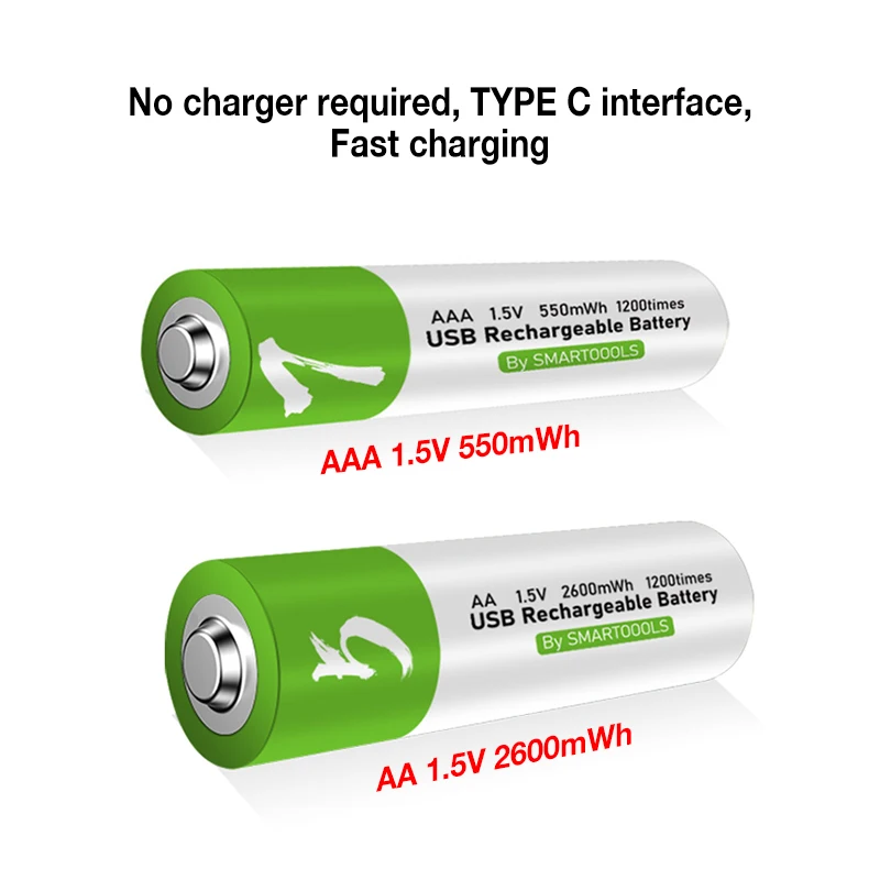 

Оригинальные AA AAA USB перезаряжаемые батареи 1,5 В МВт/ч, литий-ионная батарея для дистанционного управления мышью, электрической игрушечной б...