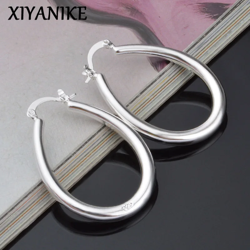 

XIYANIKE Luxury Metal Big Hoop Earrings For Women Girl Fashion New Jewelry Bosom Friend Gift Party Birthday серьги женские