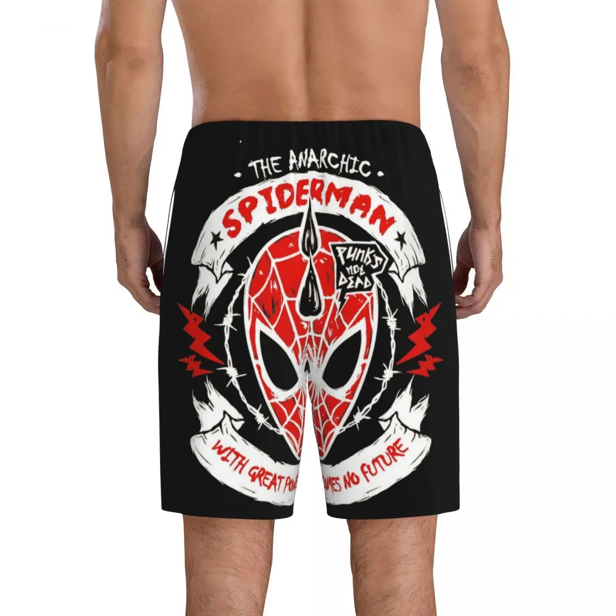 Мужские пижамные шорты с принтом Ghost Spider пижамы для сна низ карманами |