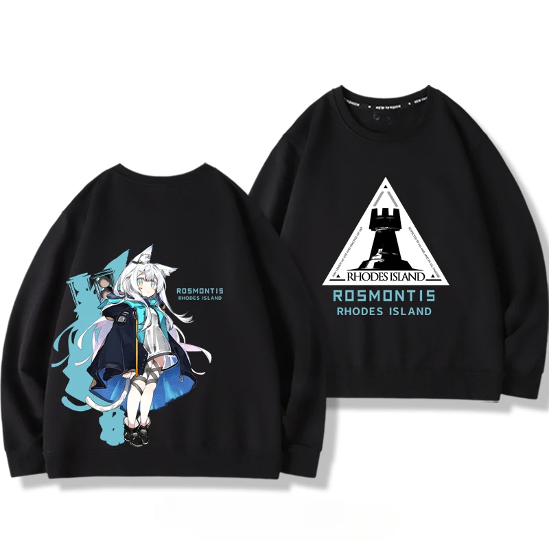 Hot Game Arknights Texas Rosmontis Oversized Hoodie Women Men O-neck Long Sleeve Crewneck Sweatshirt Casual Tracksuit