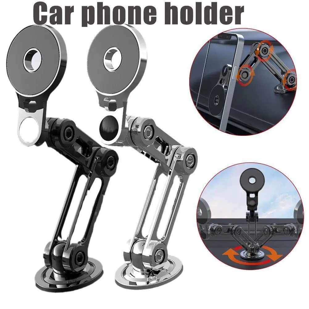 

For Magnetic Suction Car Phone Holder Mechanical Arm Rotatable Adjustable Mobile Phone Bracket For IPhone 1413 Samsung