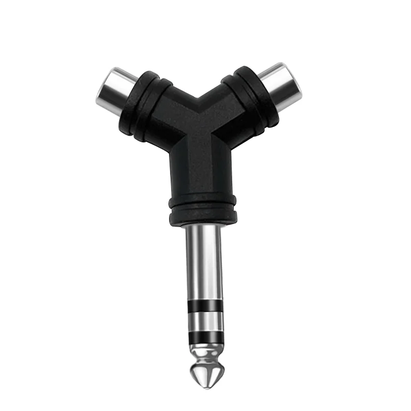 5 шт. Y-образный адаптер для стереозвука 6 35 мм штекер на два RCA разъем 2